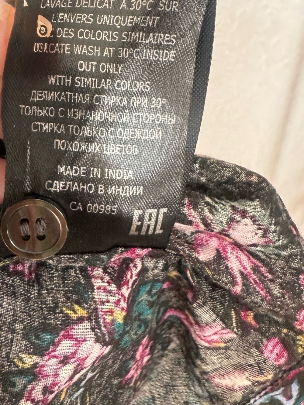 Isabel Marant Etoile Layona ruffle sleeve top- Black floral print cotton - Picture 11 of 11
